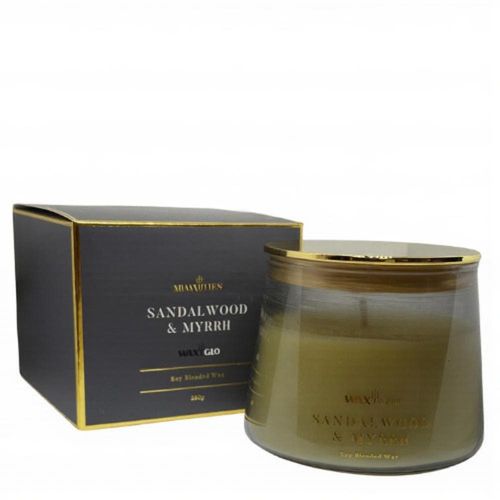 260g Jar Candle W-scented -sandalwood &