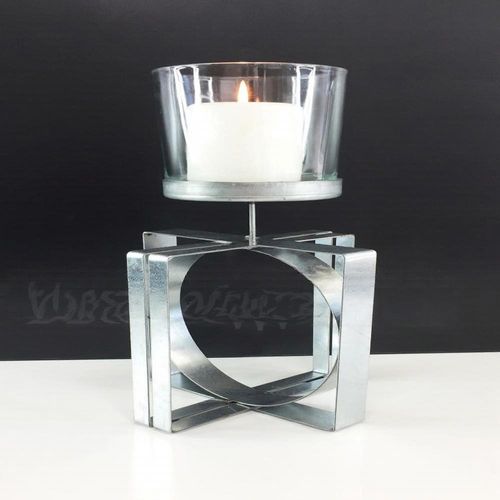 340mm High Zinc Iron Holder W Glass Hold