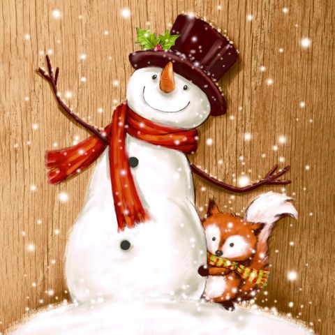 Luncheon - Cheery Snowman