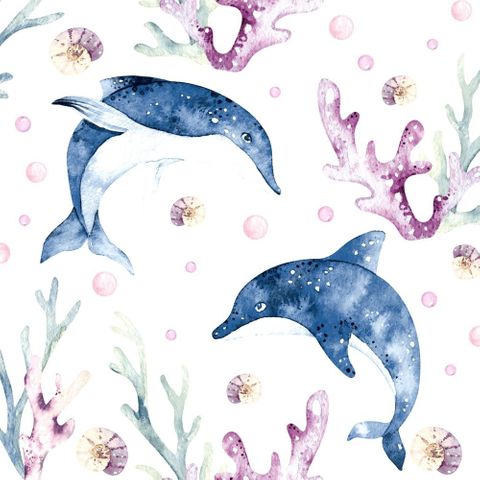 Luncheon - Playing Dolphins