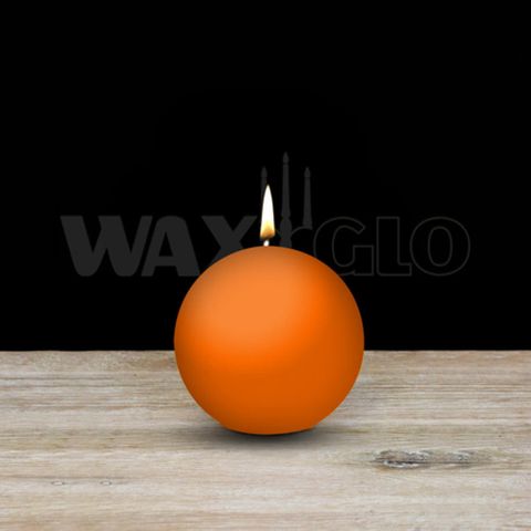 60mm Dia Ball Candle - Orange