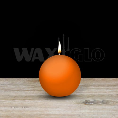 60mm Dia Ball Candle - Orange