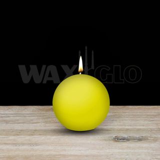 60mm Dia Ball Candle - Yellow