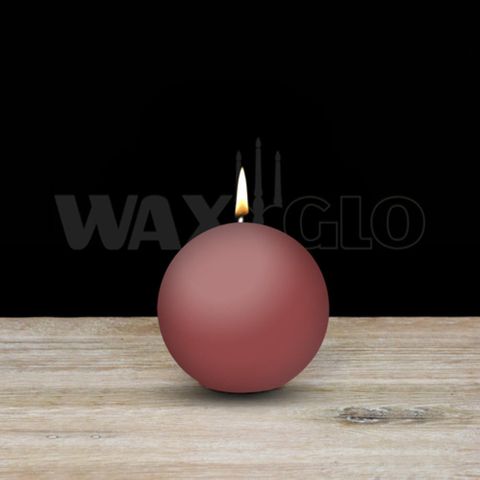 60mm Dia Ball Candle - Rose