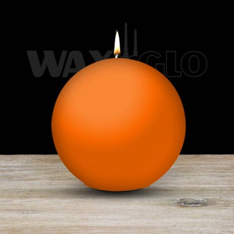 100mm Dia Ball Candle - Orange