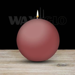 100mm Dia Ball Candle - Rose