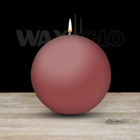 100mm Dia Ball Candle - Rose