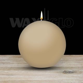 100mm Dia Ball Candle - Sand