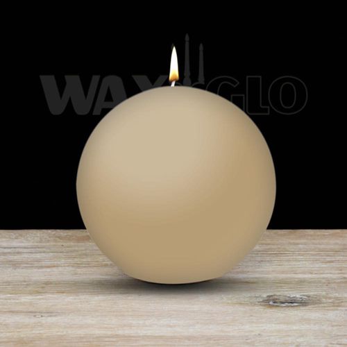 100mm Dia Ball Candle - Sand