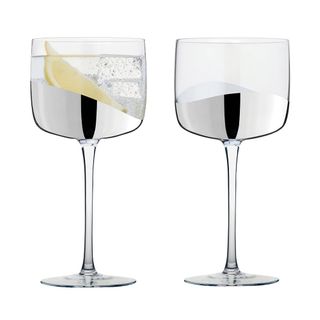 Asd Wave Gin Glasses Silver (set 2)