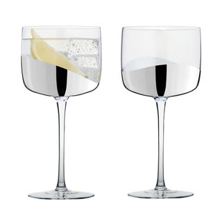 Asd Wave Gin Glasses Silver (set 2)