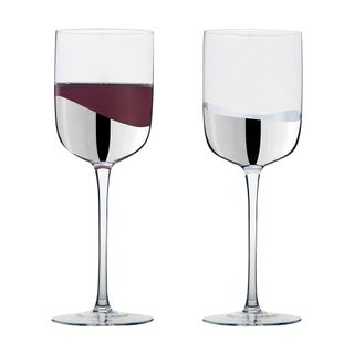 Asd Wave Wine Glasses Silver (set 2)