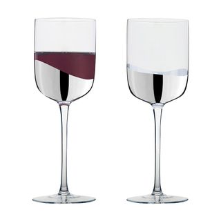 Asd Wave Wine Glasses Silver (set 2)