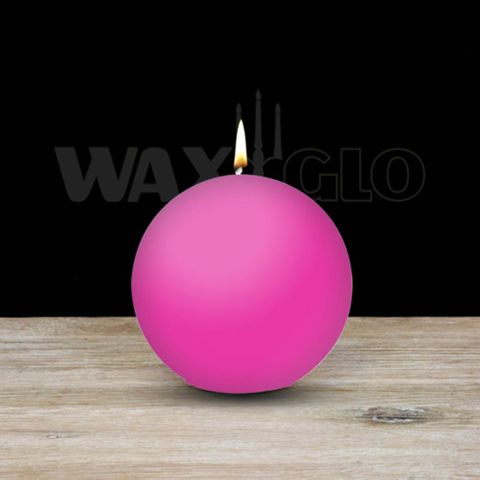 80mm Dia Ball Candle - Hot Pink