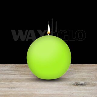 80mm Dia Ball Candle - Hot Lime