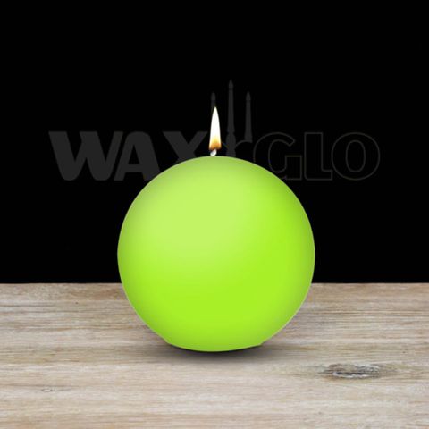 80mm Dia Ball Candle - Hot Lime