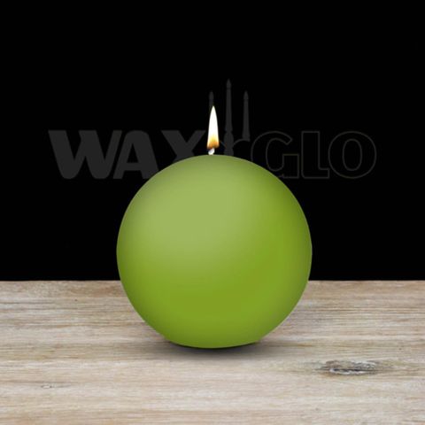 80mm Dia Ball Candle - Lime Green