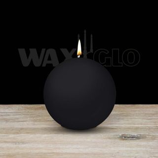 80mm Dia Ball Candle - Black