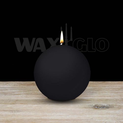 80mm Dia Ball Candle - Black