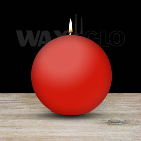 100mm Dia Ball Candle - Red