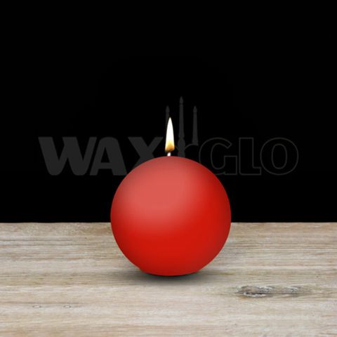 60mm Dia Ball Candle - Red