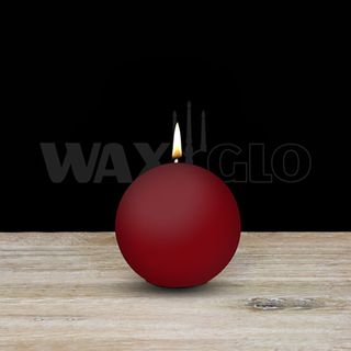 60mm Dia Ball Candle - Bordeaux