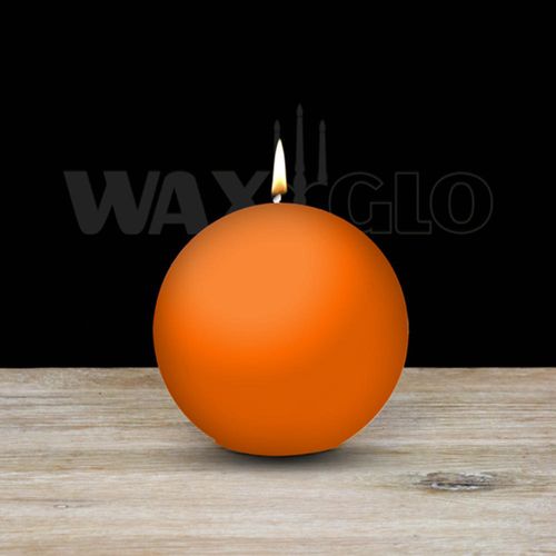 80mm Dia Ball Candle - Orange