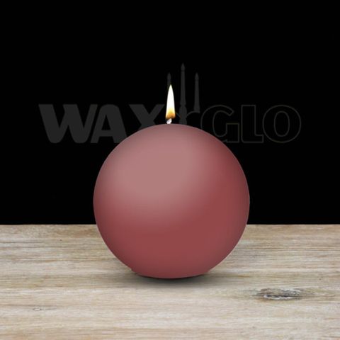 80mm Dia Ball Candle - Rose