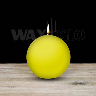 80mm Dia Ball Candle - Yellow