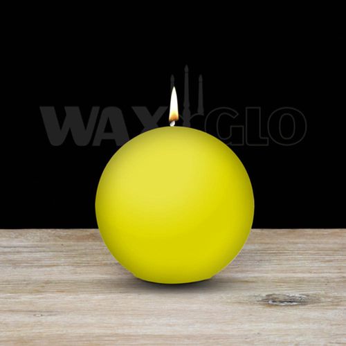 80mm Dia Ball Candle - Yellow