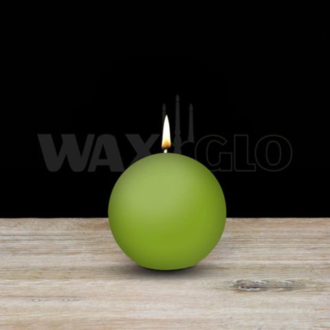 60mm Dia Ball Candle - Lime Green