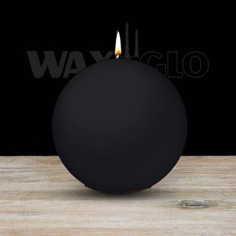 100mm Dia Ball Candle - Black