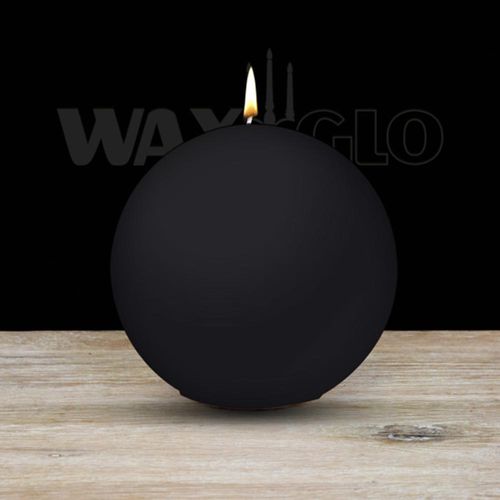 100mm Dia Ball Candle - Black