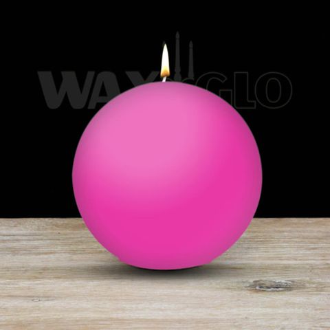 100mm Dia Ball Candle - Hot Pink