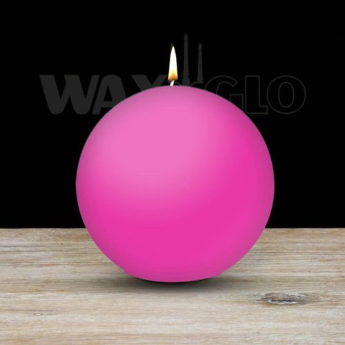 100mm Dia Ball Candle - Hot Pink