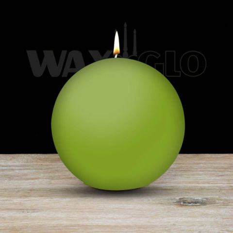 100mm Dia Ball Candle - Lime Green