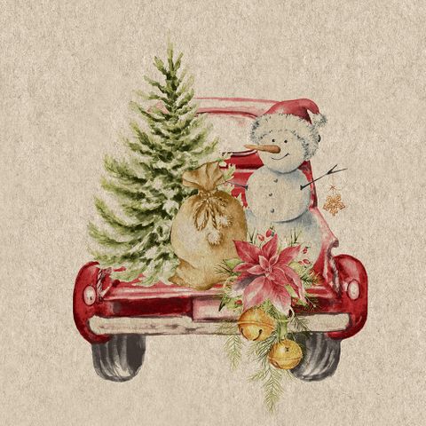 Luncheon - Car Snowman