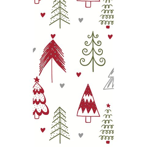 Guest Towel - Fun Trees Red