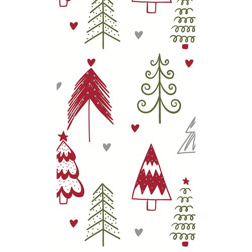 Guest Towel - Fun Trees Red
