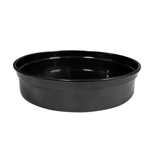 Round Bar Tray Black Aluminium 240x50mm