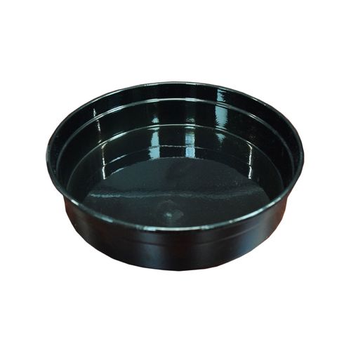 Round Bar Tray Black Aluminium 330x50mm