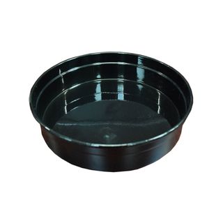 Round Bar Tray Black Aluminium 330x50mm