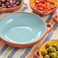 Sintra Large Glazed Terracotta Tapas Dish - Duck Egg
