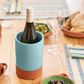 Sintra Glazed Terracotta Wine Cooler - Duck Egg