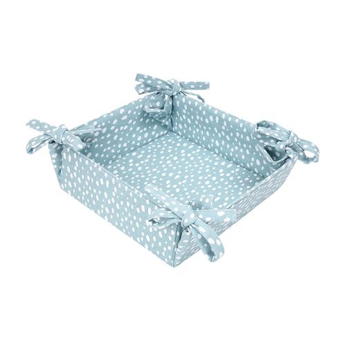 Sintra Recycled Cotton Spotted Bread Basket - Duck Egg