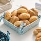 Sintra Recycled Cotton Spotted Bread Basket - Duck Egg