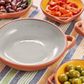 Sintra Large Glazed Terracotta Tapas Dish - Stone