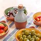 Sintra Glazed Terracotta Oil Drizzler - Stone