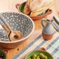 Sintra Mango Wood Spotted Salad Servers - Stone