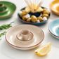 Sintra Glazed Terracotta Olive Dish - Stone